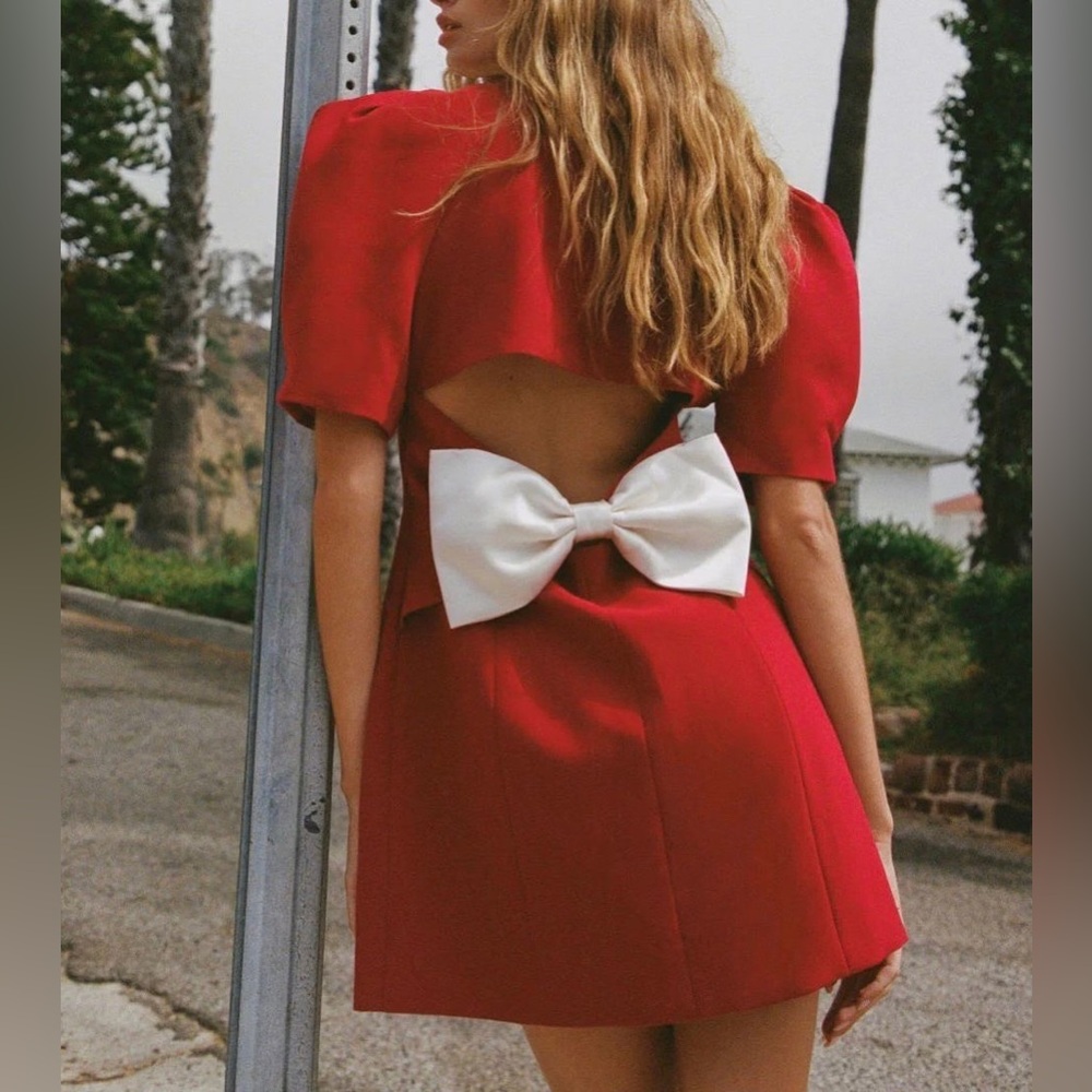 Nana Jacqueline Alia Mini Dress in Burgundy and Pink size S